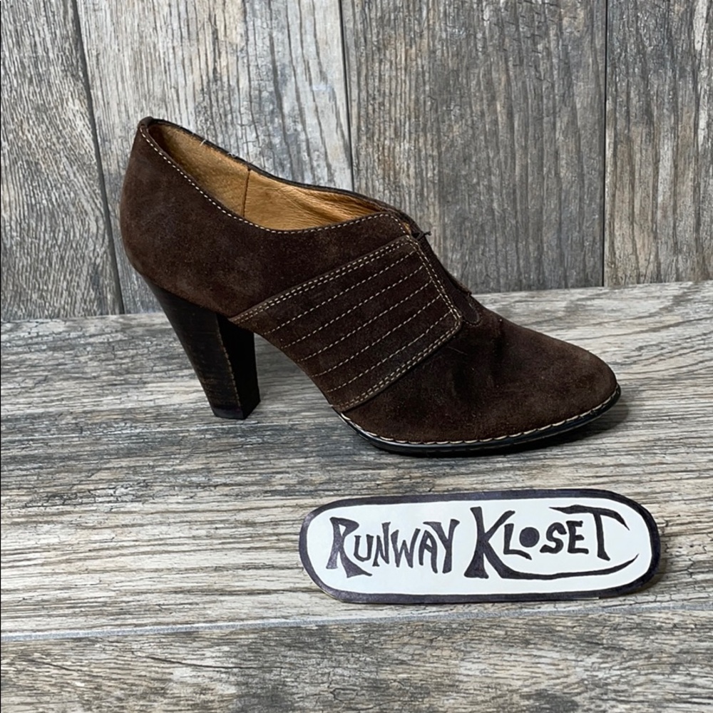 Söfft Leather Upper Heel Booties Brown 8.5M